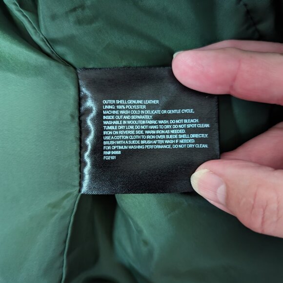 Bernardo green genuine leather jacket, size M - Picture 2 of 6